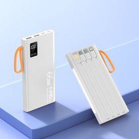 Super Large Capacity Fast Charging Mobile Power Supply (Option: White-20000mAh)
