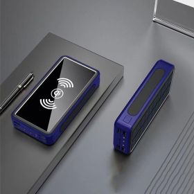 Outdoor Camping Power Supply Stall Solar Energy (Option: Blue-50000mAh)