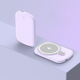 Magsafe Magnetic Absorption Power Bank (Option: Lightning Purple-5000mAh)