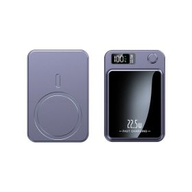 Fast Charge Ultra-thin And Convenient Wireless Magnetic Suction Charging Bank (Option: Purple-10000mah)