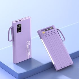 Super Large Capacity Fast Charging Mobile Power Supply (Option: Purple-20000mAh)