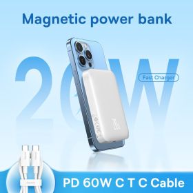 Wireless Charging Bank Mobile Phone Power (Option: White-10000mah)
